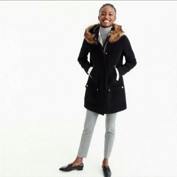 J. CREW Chateau Parka Stadium Cloth
Wool Hood Coat Size 00 - Picture 16 of 16